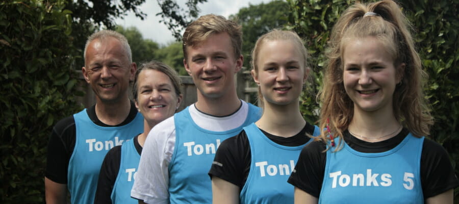 Family of 5 in Great North Run