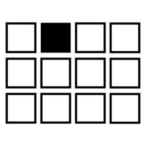 Diagram showing they may not detect it if the proportion of cells is quite unbalanced and more than 90% of cells are one type with fewer than 10% of the other type. One square is black out of 12. 