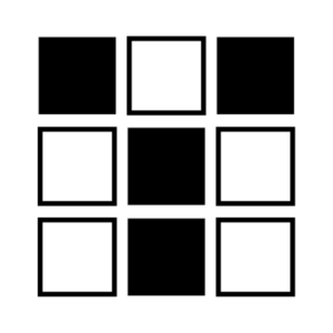 A diagram showing someone who is mosaic for a change in a gene will have this pattern of cells. You can see why it is called mosaicism as it looks like a mosaic tile pattern