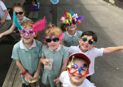 Photo of schoolchidren holding a fundraising event