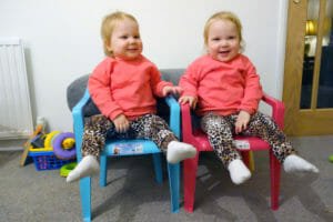 Identical twins Indiana and Aurelia 