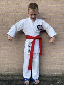 Jacob Wright with his belt