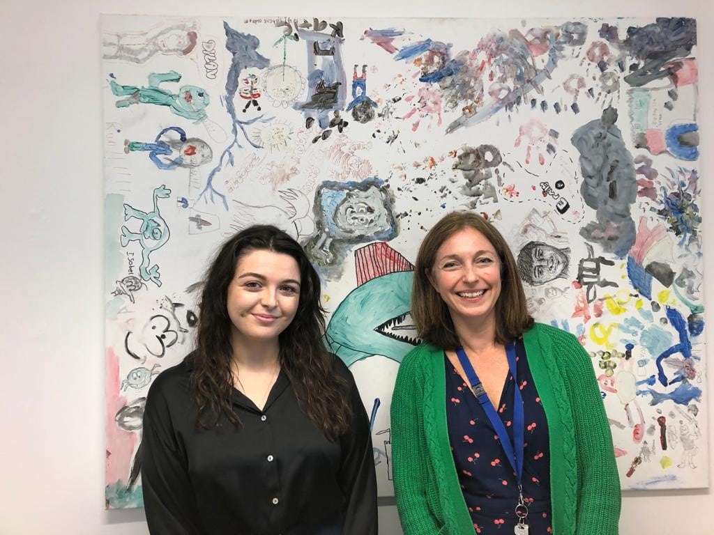 Nicola O'Donnell with CHECT's Information and Research Manager Petra Maxwell 