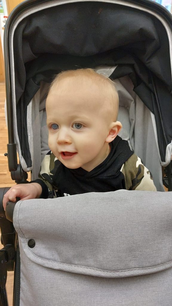 AJ with a cloudy eye