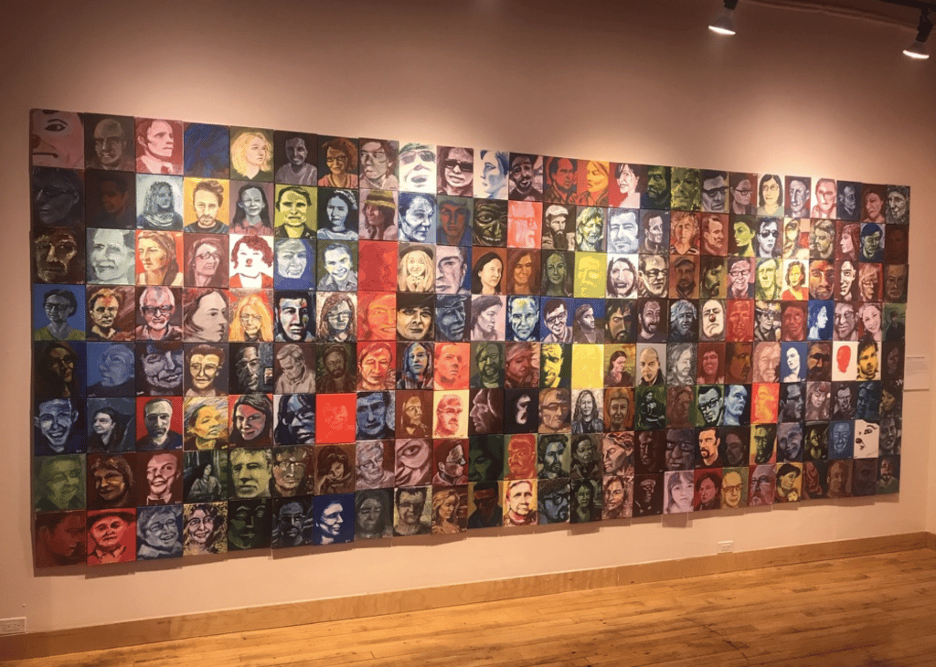 Portraits by Bruce Horak in a gallery