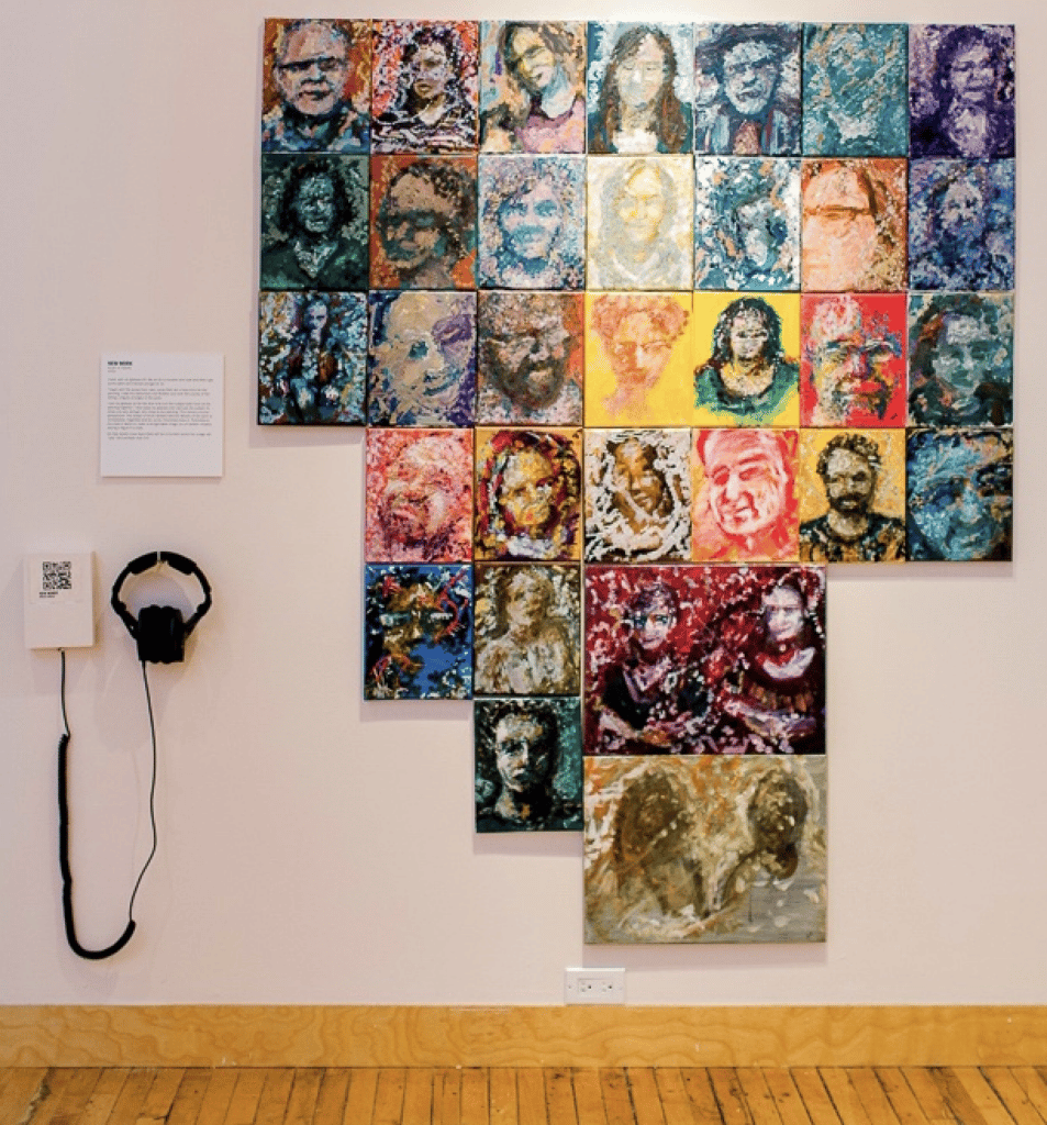 Portraits by Bruce Horak in a gallery