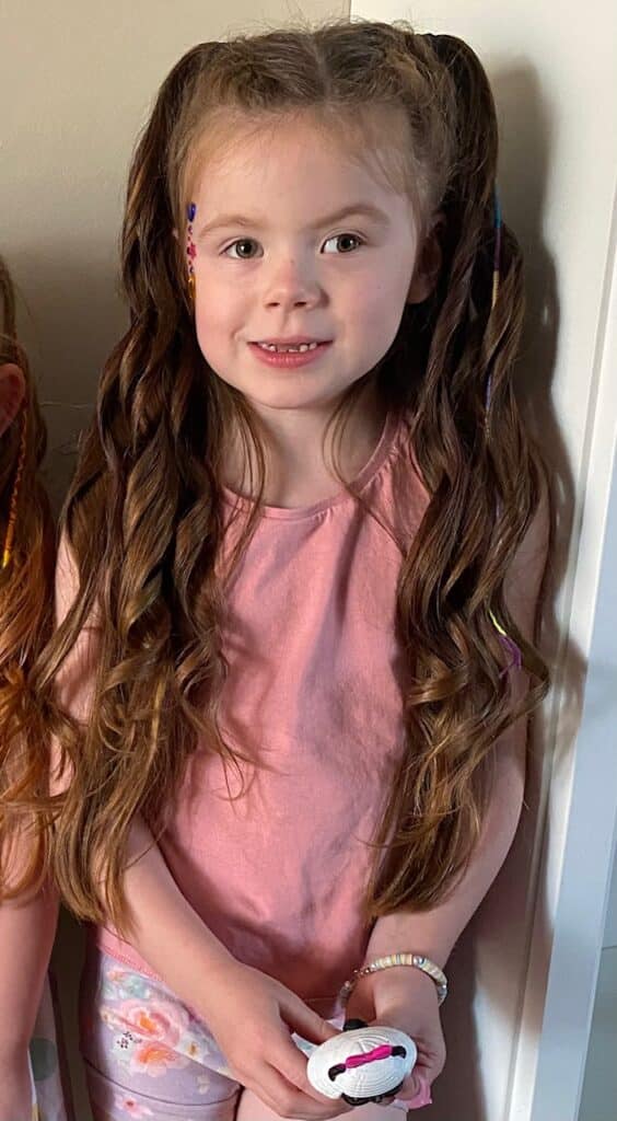 Lavinia smiling at the camera