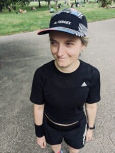 Hayley smiling outside