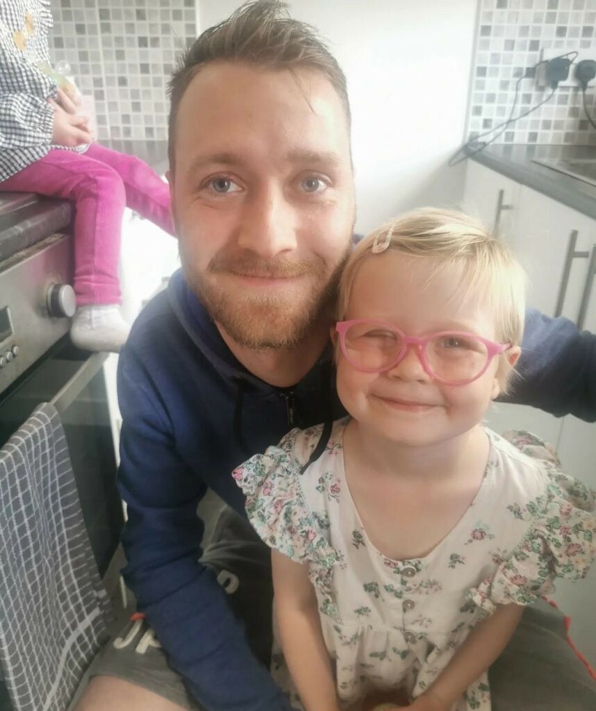 Ryan smiling with Olivia