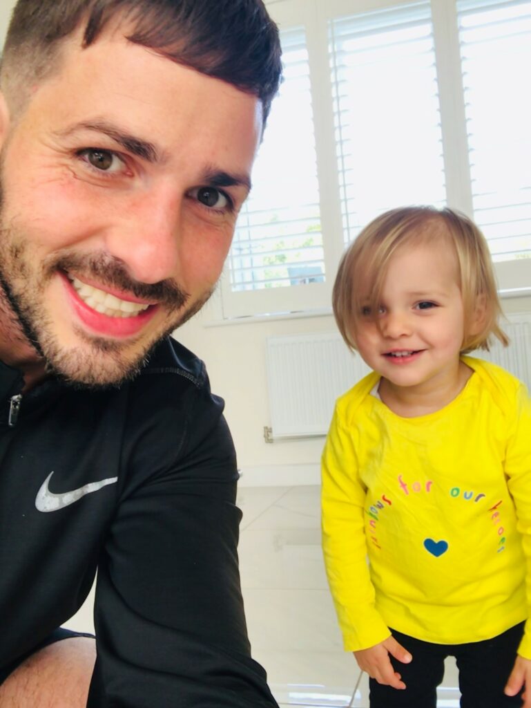 Shaun smiling with Noelle