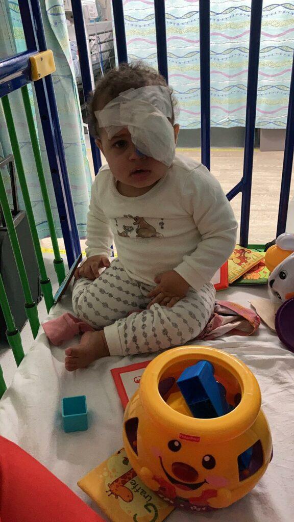 Amelia after her enucleation