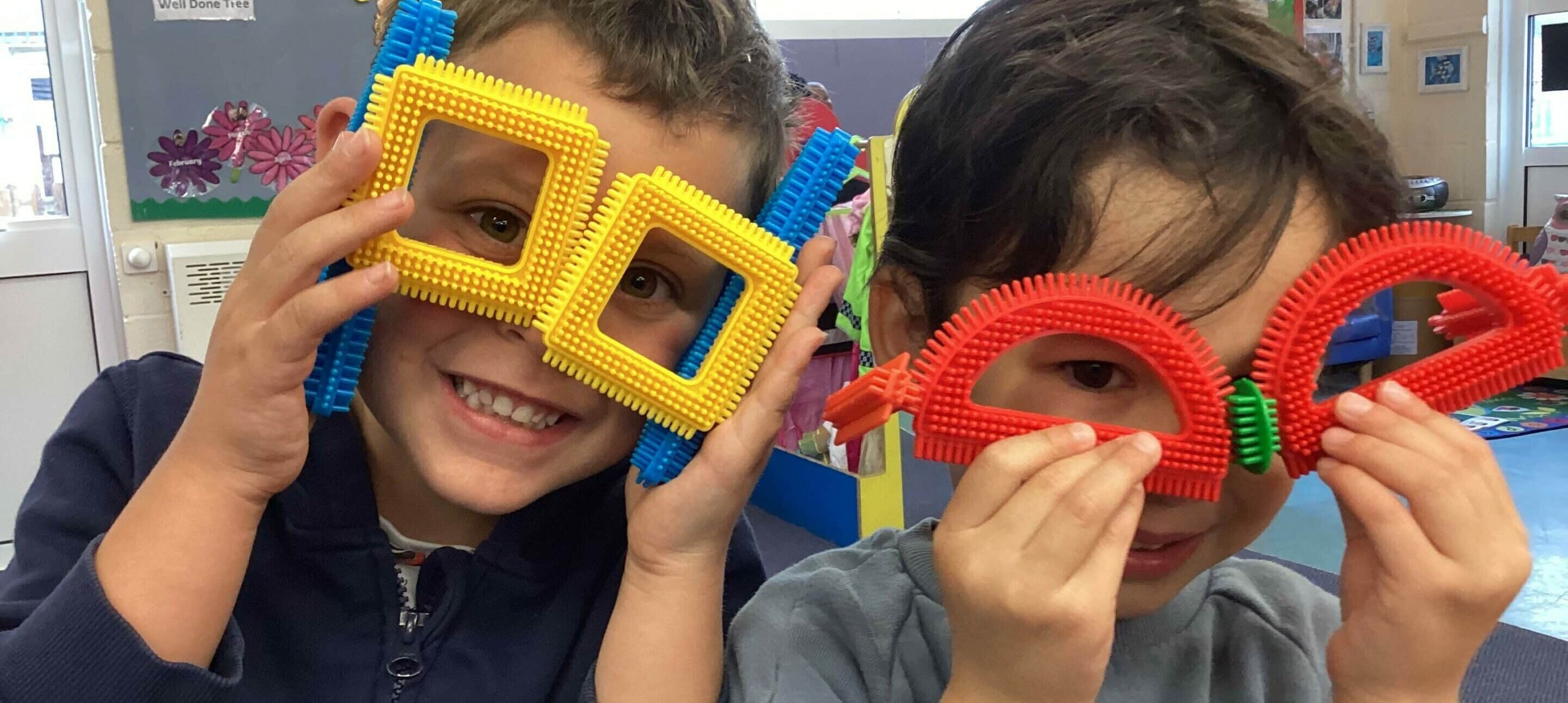 RS5966_Hugo Migallos two boys have made crazy glasses to fundraise for CHECT, a childhood eye cancer charity for people with retinoblastoma