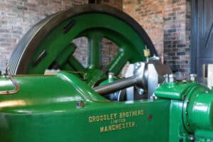 A green piece of machinary