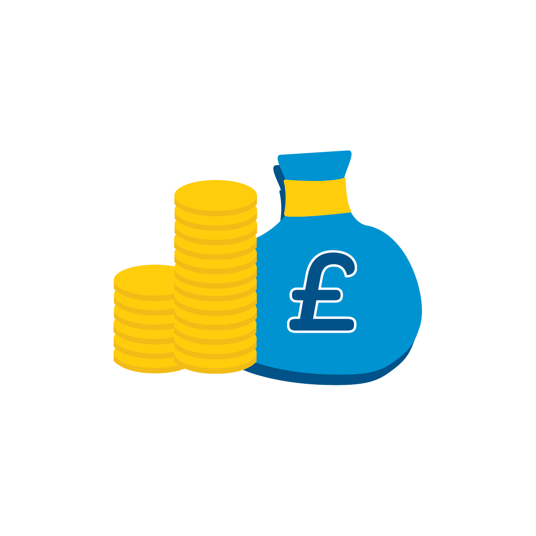 a pile of coins and a big money back to represent CHECT lottery