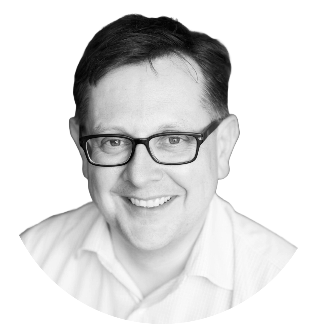 Black and white image of Ian Ellington