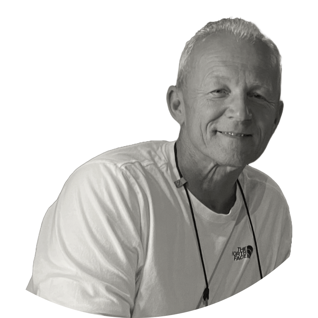 Black and white image of Patrick Tonks