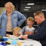 Children are doing arts and crafts