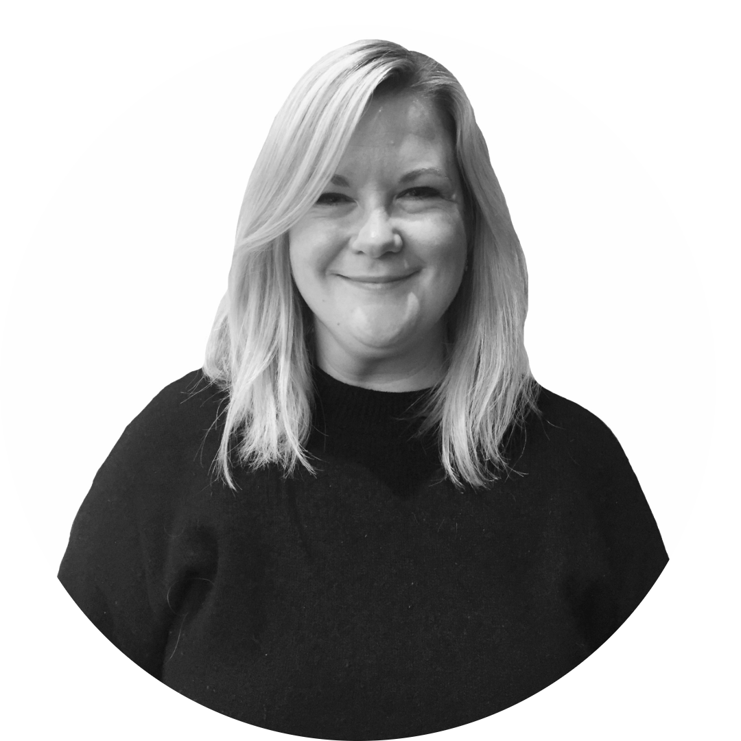 Black and white image of Sarah Turley