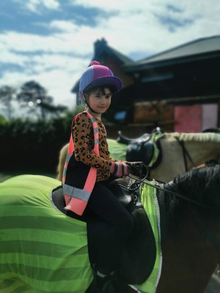 Martha is horseriding