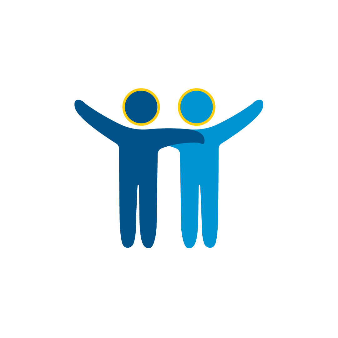 Icon showing two people to represent childhood eye cancer trust adult membership